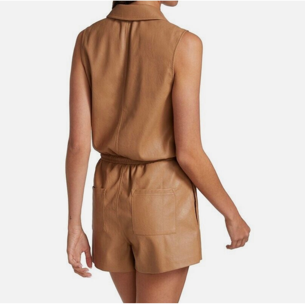 N:Philanthropy / Romper / Vegan Leather Romper / Brown / Size M / New With Tags